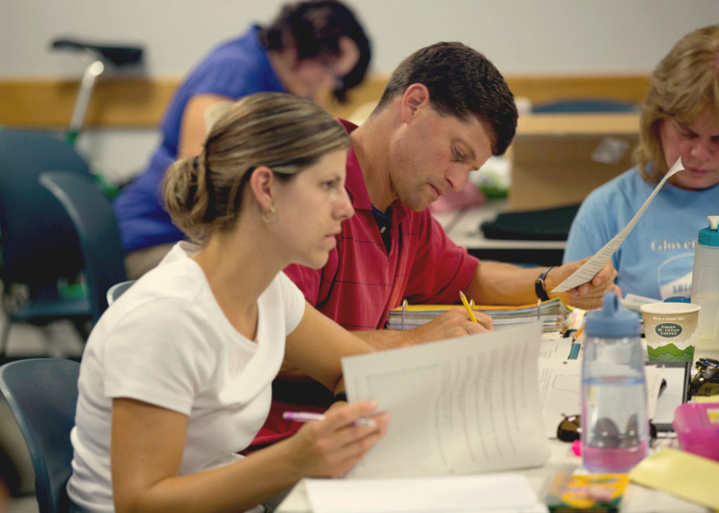 Student working on assignment